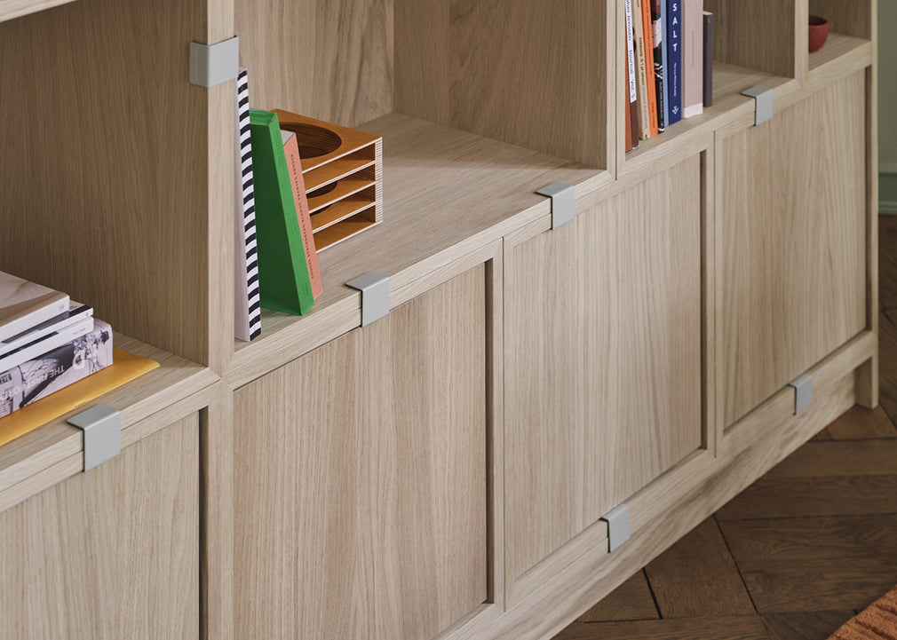 Stacked Storage System Bookcase Configuration 4 White