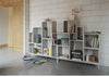 Stacked Storage System Bookcase Configuration 5 White