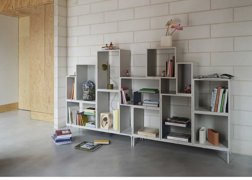 Stacked Storage System Bookcase Configuration 5 White