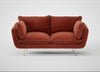 Allora 2 Seater Sofa Smart Luxe Velvet Tawny / Stainless Steel