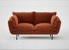 Allora 2 Seater Sofa Cotton Velvet Russet / Black
