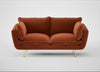 Allora 2 Seater Sofa Cotton Velvet Russet / Brass