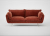 Allora 3 Seater Sofa Smart Luxe Velvet Tawny / Stainless Steel