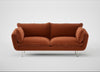 Allora 3 Seater Sofa Cotton Velvet Russet / Stainless Steel