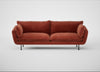 Allora 4 Seater Sofa Smart Luxe Velvet Tawny / Black