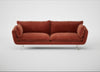 Allora 4 Seater Sofa Smart Luxe Velvet Tawny / Stainless Steel