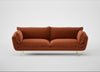 Allora 4 Seater Sofa Cotton Velvet Russet / Brass