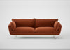 Allora 4 Seater Sofa Cotton Velvet Russet / Stainless Steel