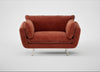 Allora Loveseat Smart Luxe Velvet Tawny / Stainless Steel