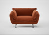 Allora Loveseat Cotton Velvet Russet / Black
