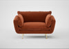Allora Loveseat Cotton Velvet Russet / Brass