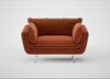 Allora Loveseat Cotton Velvet Russet / Stainless Steel