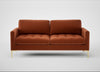 Eton 3 Seater Sofa Cotton Velvet Russet / Brass