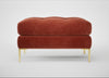 Eton Footstool Smart Luxe Velvet Tawny / Brass