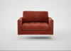 Eton Loveseat Smart Luxe Velvet Tawny / Brass