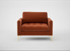 Eton Loveseat Cotton Velvet Russet / Brass