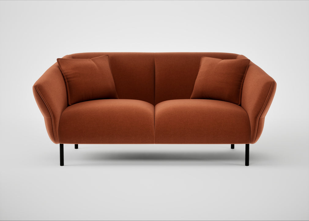 Alto 2 Seater Sofa Cotton Velvet Russet