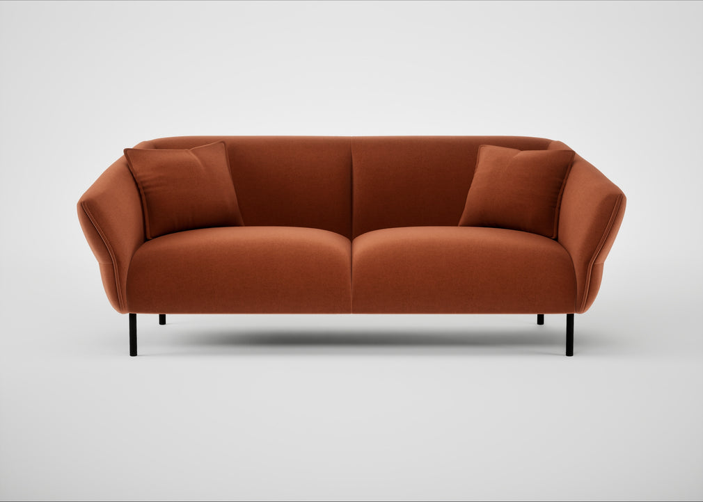 Alto 3 Seater Sofa Cotton Velvet Russet