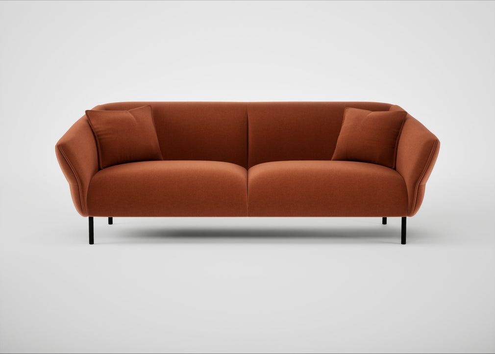 Alto 4 Seater Sofa Cotton Velvet Russet