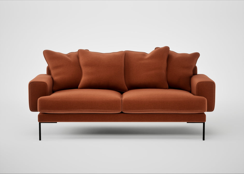 Torrington 3 Seater Sofa Cotton Velvet Russet