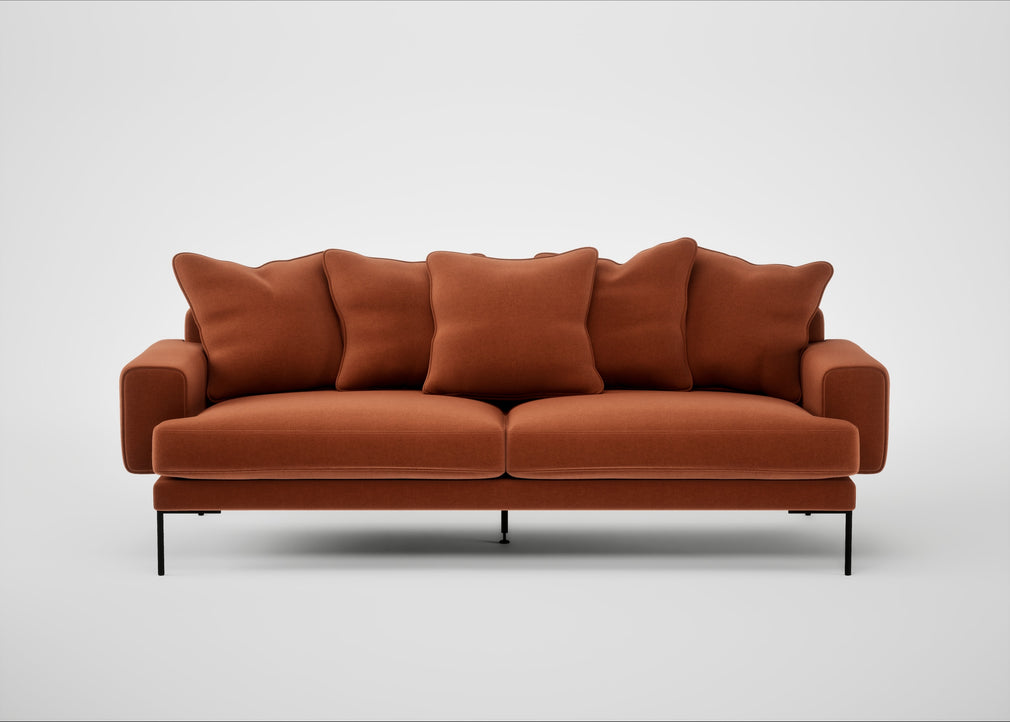 Torrington 4 Seater Sofa Cotton Velvet Russet