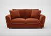 Snooze 3 Seater Sofa Cotton Velvet Russet