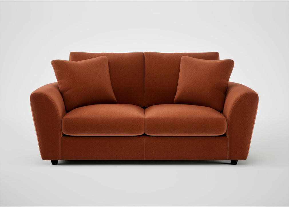 Snooze 3 Seater Sofa Cotton Velvet Russet