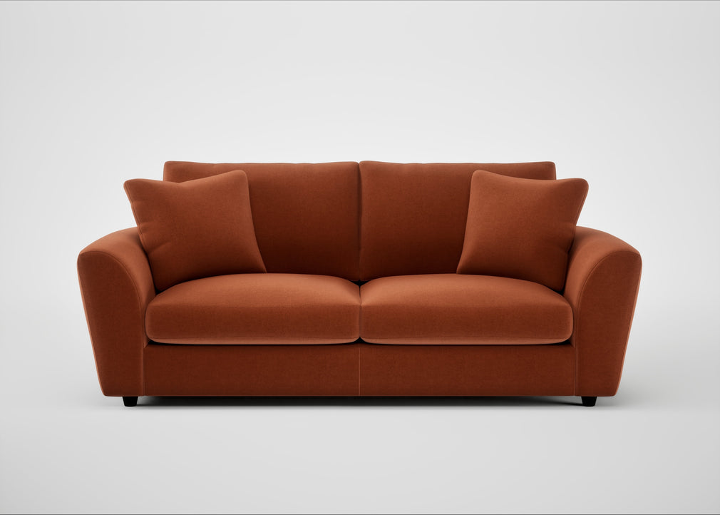 Snooze 4 Seater Sofa Cotton Velvet Russet
