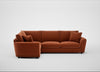 Snooze Left Hand Facing Corner Sofa Cotton Velvet Russet