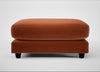 Snooze Footstool Cotton Velvet Russet