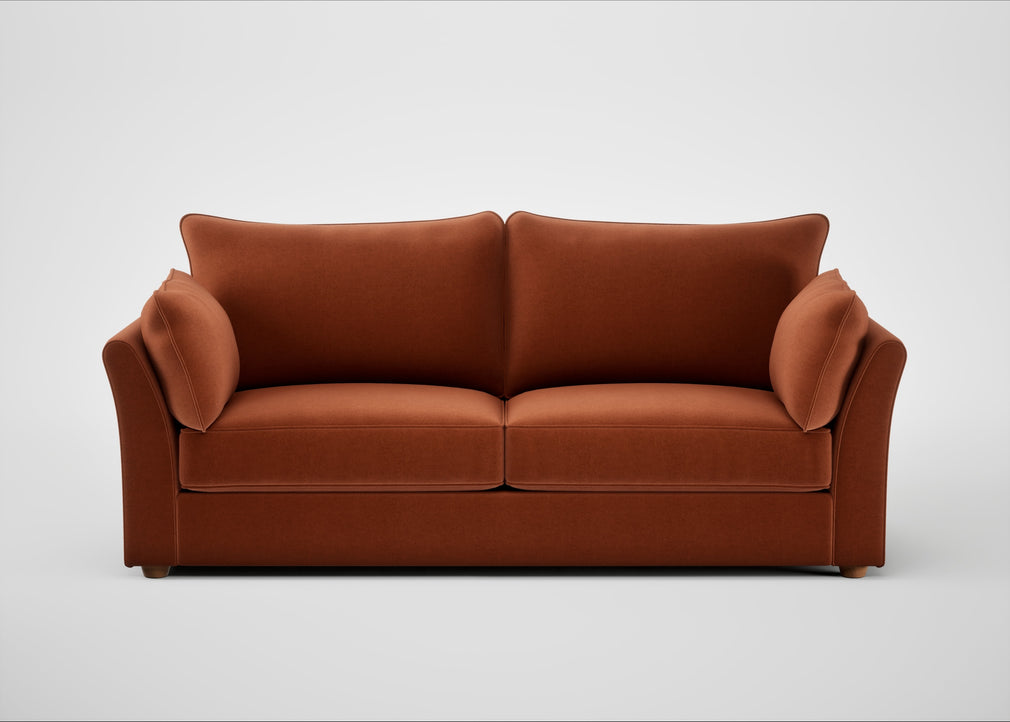 Tailor 4 Seater Sofa Cotton Velvet Russet / Natural