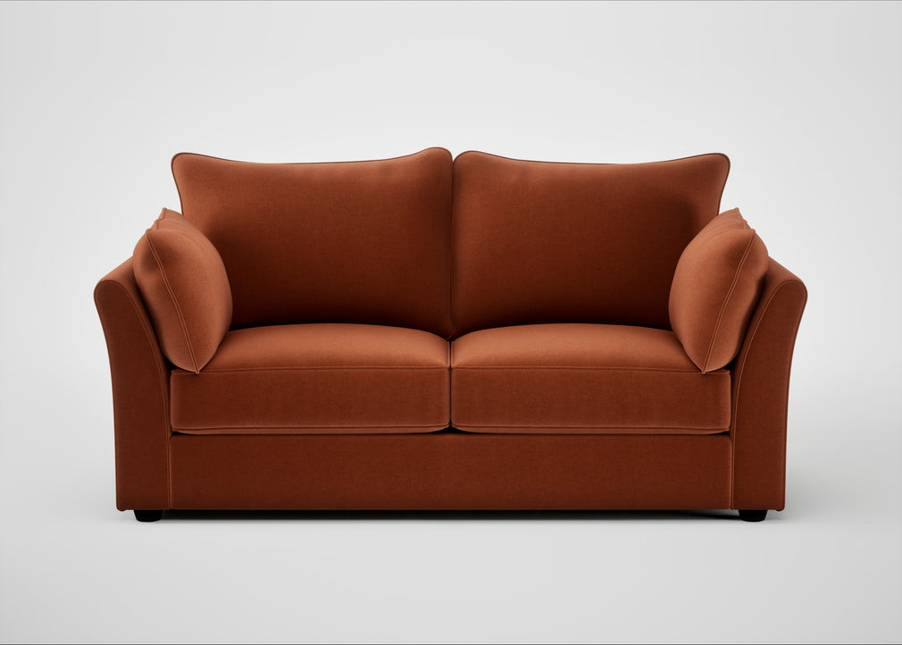 Tailor 3 Seater Sofa Cotton Velvet Russet / Black