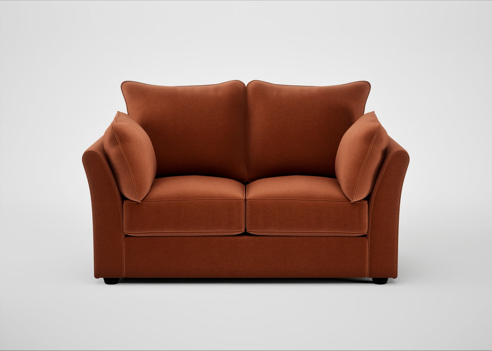 Tailor 2 Seater Sofa Cotton Velvet Russet / Black