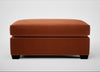 Torino Footstool Cotton Velvet Russet / Black