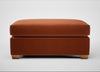 Torino Footstool Cotton Velvet Russet / Natural