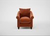 Devon Armchair Cotton Velvet Russet / Walnut Stained
