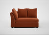 Tailor Large Curved Left Hand Facing Corner Unit Cotton Velvet Russet / Black