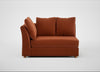 Tailor Large Curved Left Hand Facing Corner Unit Cotton Velvet Russet / Natural