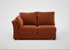Tailor Medium Left Hand Facing Corner Unit Cotton Velvet Russet / Black