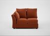 Tailor Double Left Hand Facing Corner Unit Cotton Velvet Russet / Black