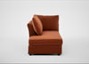 Tailor Left Hand Facing Chaise Unit Cotton Velvet Russet / Black