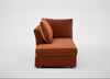 Tailor Left Hand Facing Chaise Unit Cotton Velvet Russet / Natural
