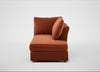 Tailor Right Hand Facing Chaise Unit Cotton Velvet Russet / Natural