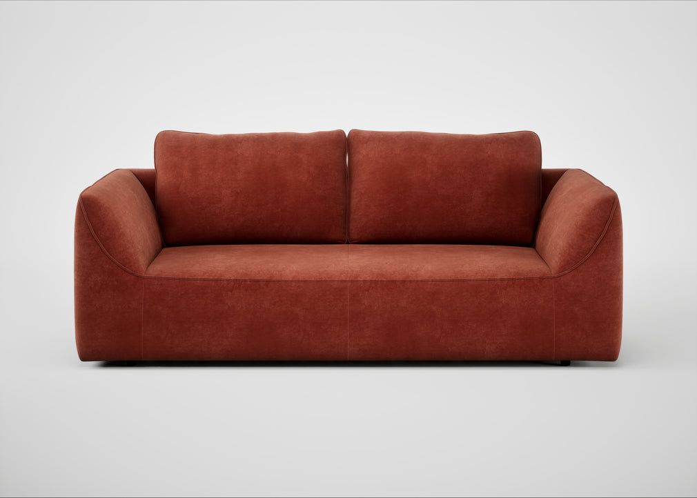 Morven 3 Seater Sofa Smart Luxe Velvet Tawny