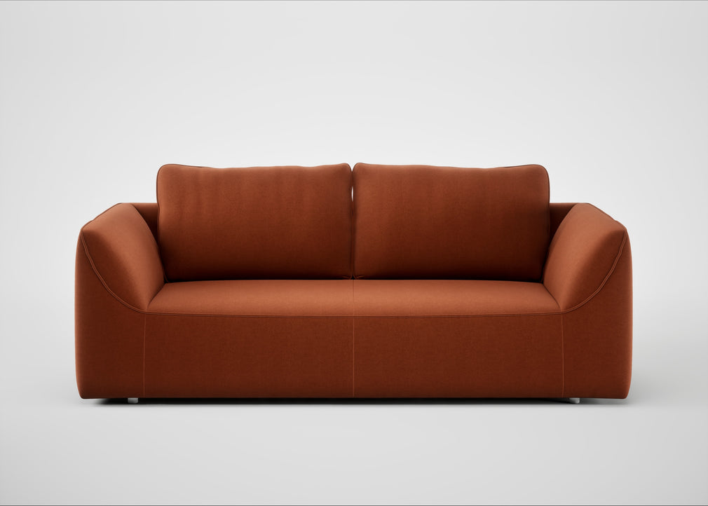 Morven 3 Seater Sofa Cotton Velvet Russet