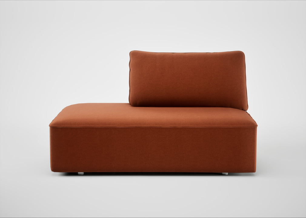 Morven Left Hand Facing Open End Unit Cotton Velvet Russet