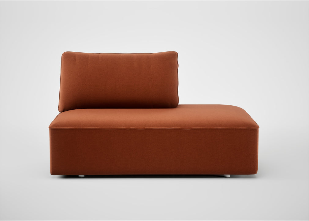 Morven Right Hand Facing Open End Unit Cotton Velvet Russet