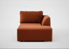 Morven Right Hand Facing Chaise Unit Cotton Velvet Russet