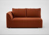 Morven Left Hand Facing 2 Seater Unit Cotton Velvet Russet