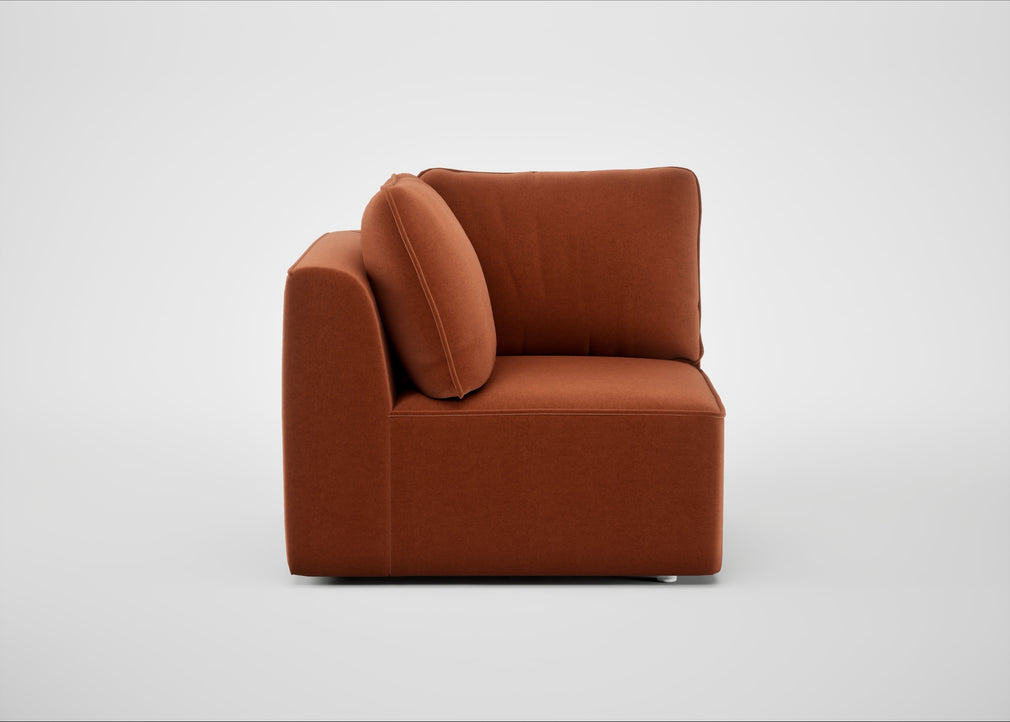 Morven Corner Unit Cotton Velvet Russet